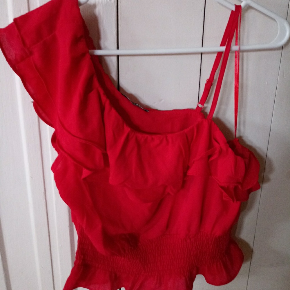 Fashion Nova Red crop top